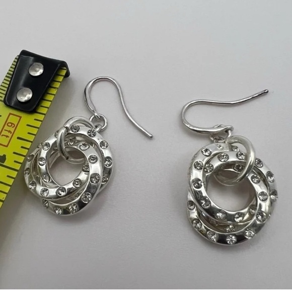 Elegant Silver Hoop Earrings - Picture 11 of 12